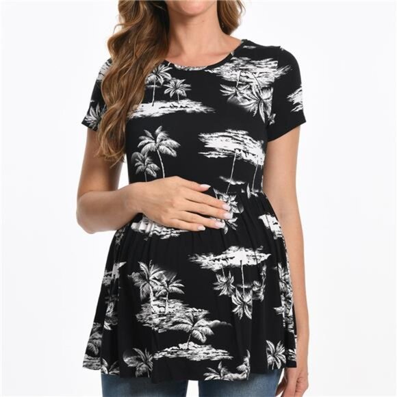 Women's Short Sleeve Maternity Shirts  3-Pack - Picture 4 of 7